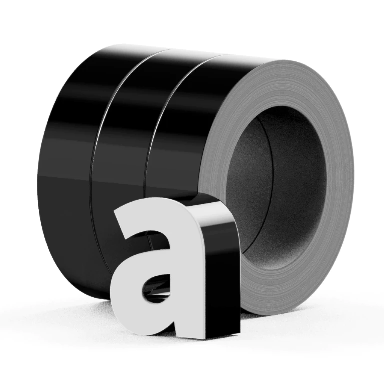 channel letter coil black